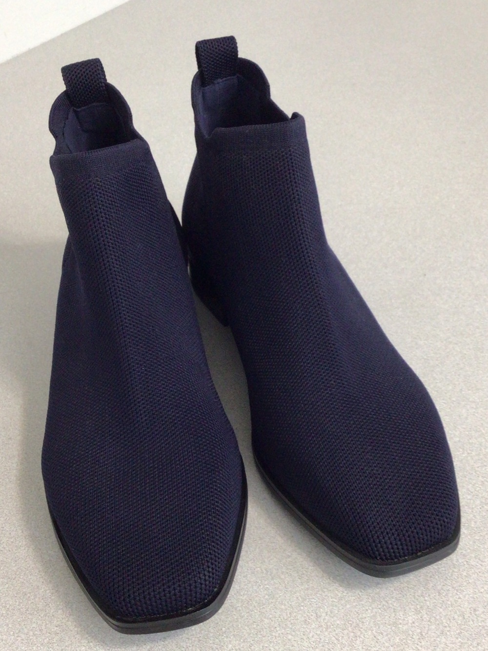 Knit Chelsea Ankle Booties — Navy